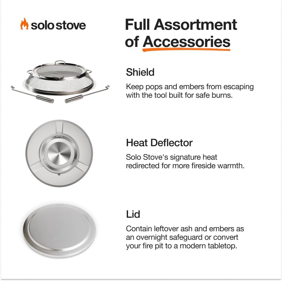 Solo Stove Ranger 2.0 with Stand - 15 Inch Smokeless Portable Fire Pit - Lightweight Outdoor Fireplace with Removable Ash Pan, Stainless Steel, Carry Case Included, Ideal for 2-4 People, 16.5 lbs