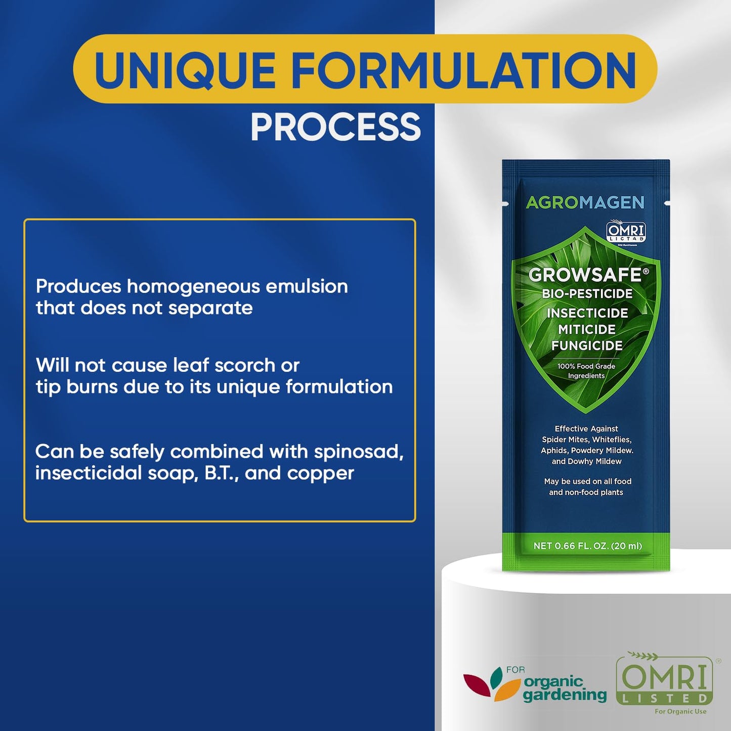 GrowSafe Bio-Pesticide, Organic and Natural Miticide, Fungicide and Insecticide (Ready-to-Mix)