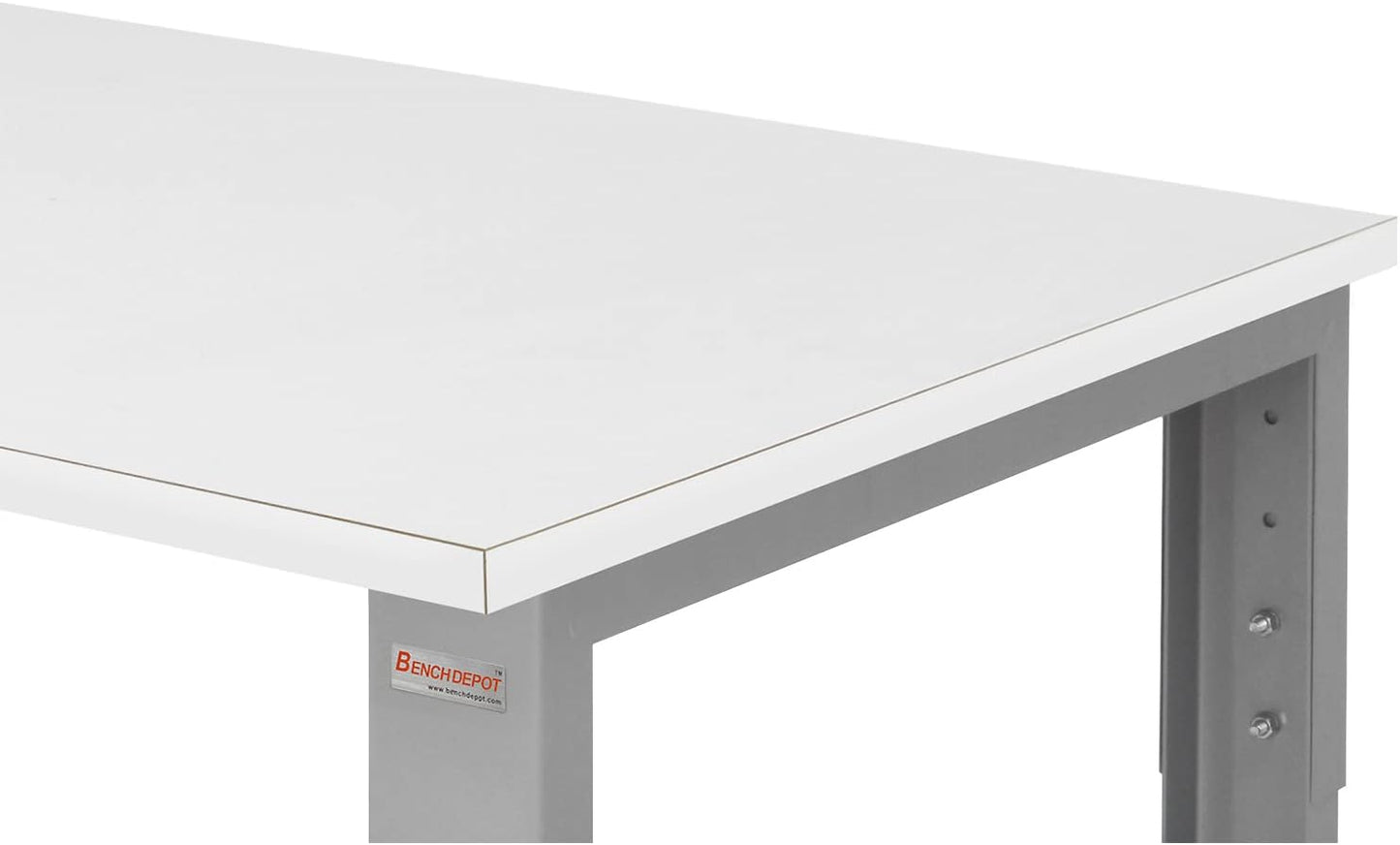 Table & Workbench: 1" Thick Laminate Top, Height Adjustable Bench - 30" D x 48" L x 30" - 36" H - by BenchPro