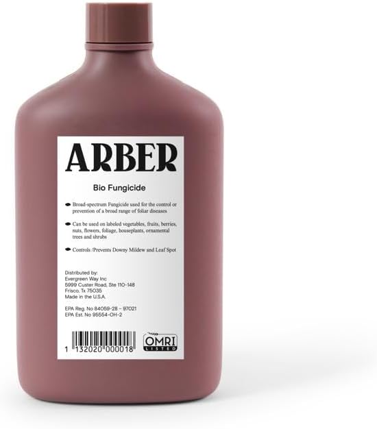 Organic Fungicide Liquid Concentrate for Indoor, Outdoor, and House Plants – Natural Fungicide for Plants, Lawn Fungus Treatment, Powdery Mildew Control, Mushroom Lawn Treatment, Spider Mite Defense