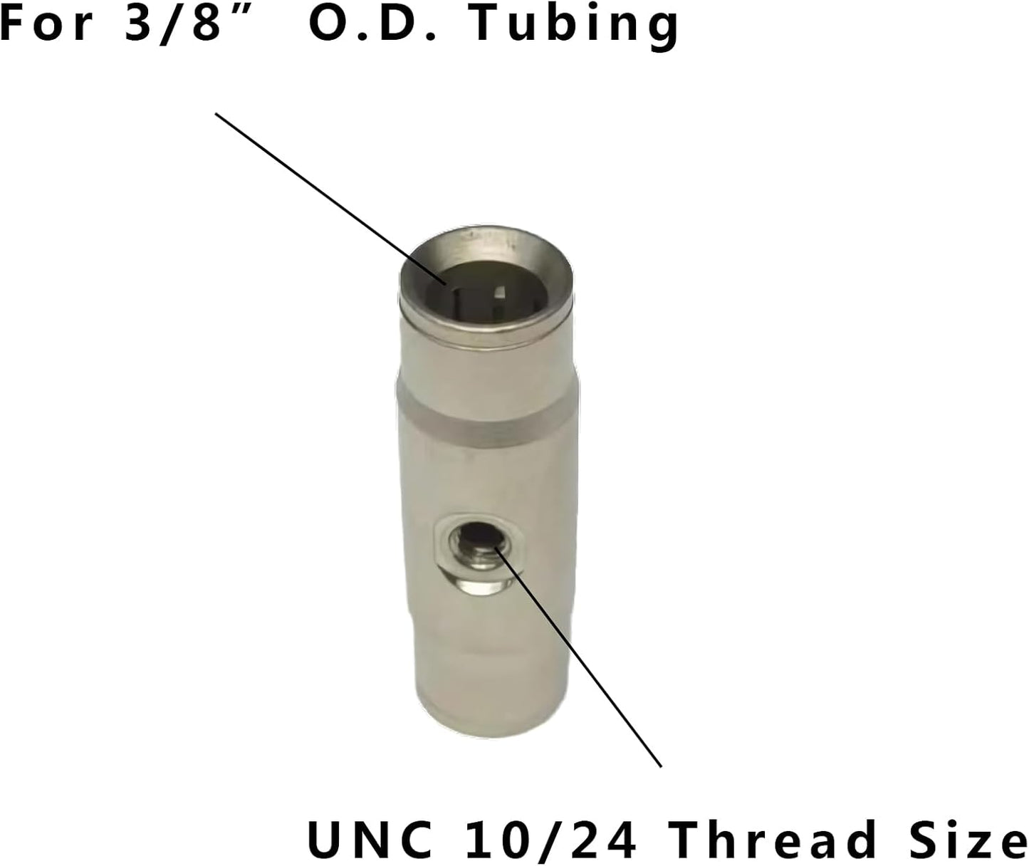 Slip Connectors for High Pressure Misting System, 3/8" Brass Misting Nozzle Connectors, Push to Connect Fittings for 3/16" Threaded Mister Nozzles 5 pcs