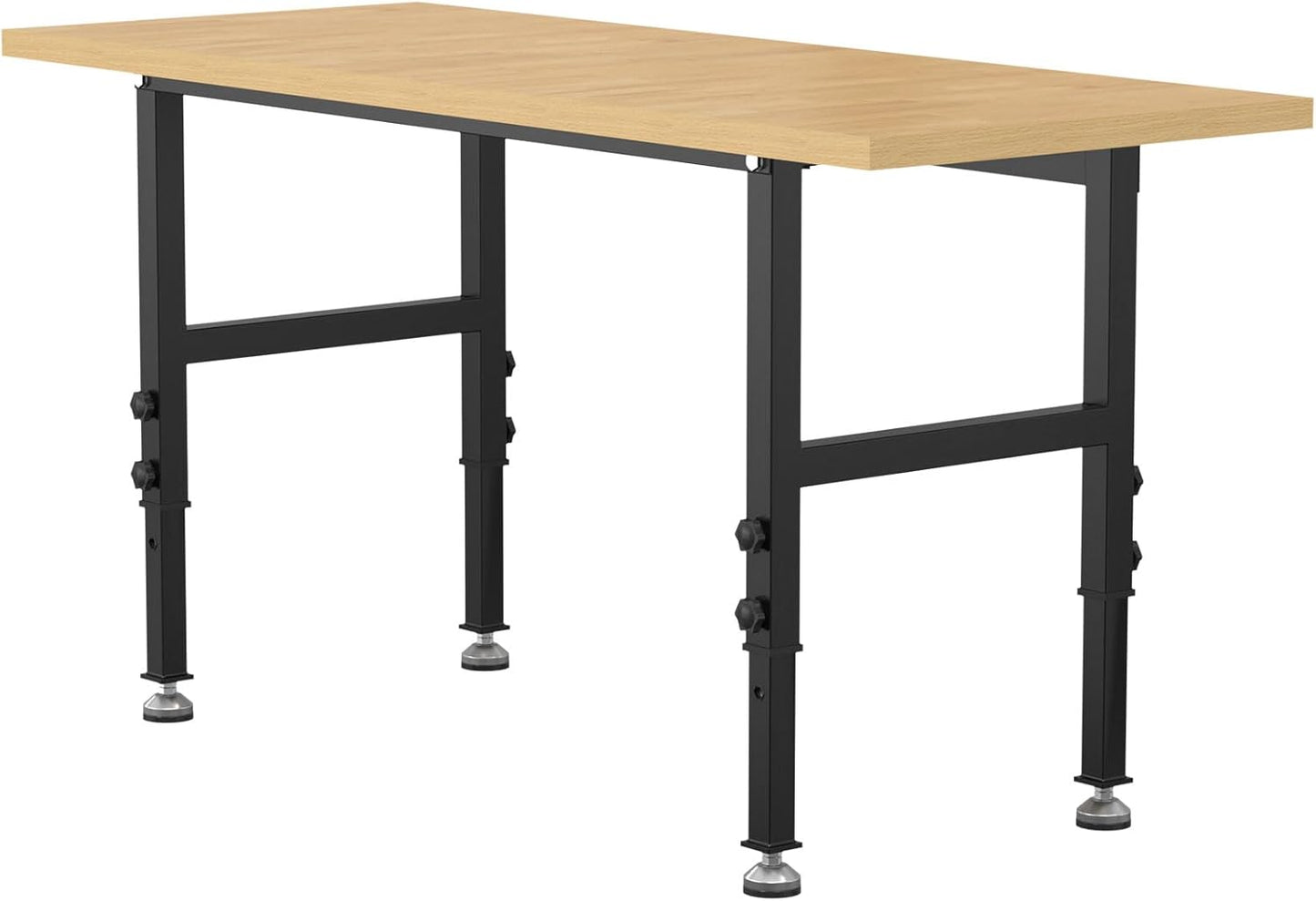 60" Adjustable Workbench,Heavy-Duty Work Table,3000 LBS Load Capacity Particleboard Hardwood Workstation with Fixed feet,for Workshop, Garage