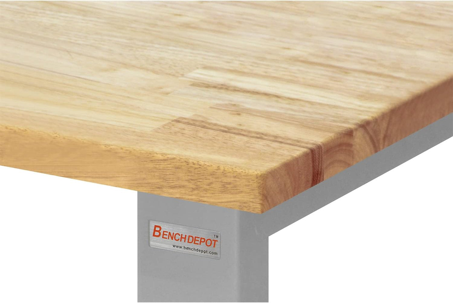 Table & Workbench: 1" Thick Solid Wood Oiled Butcher Block Top, Height Adjustable 24" D x 48" L x 30" - 36" H - by BenchPro