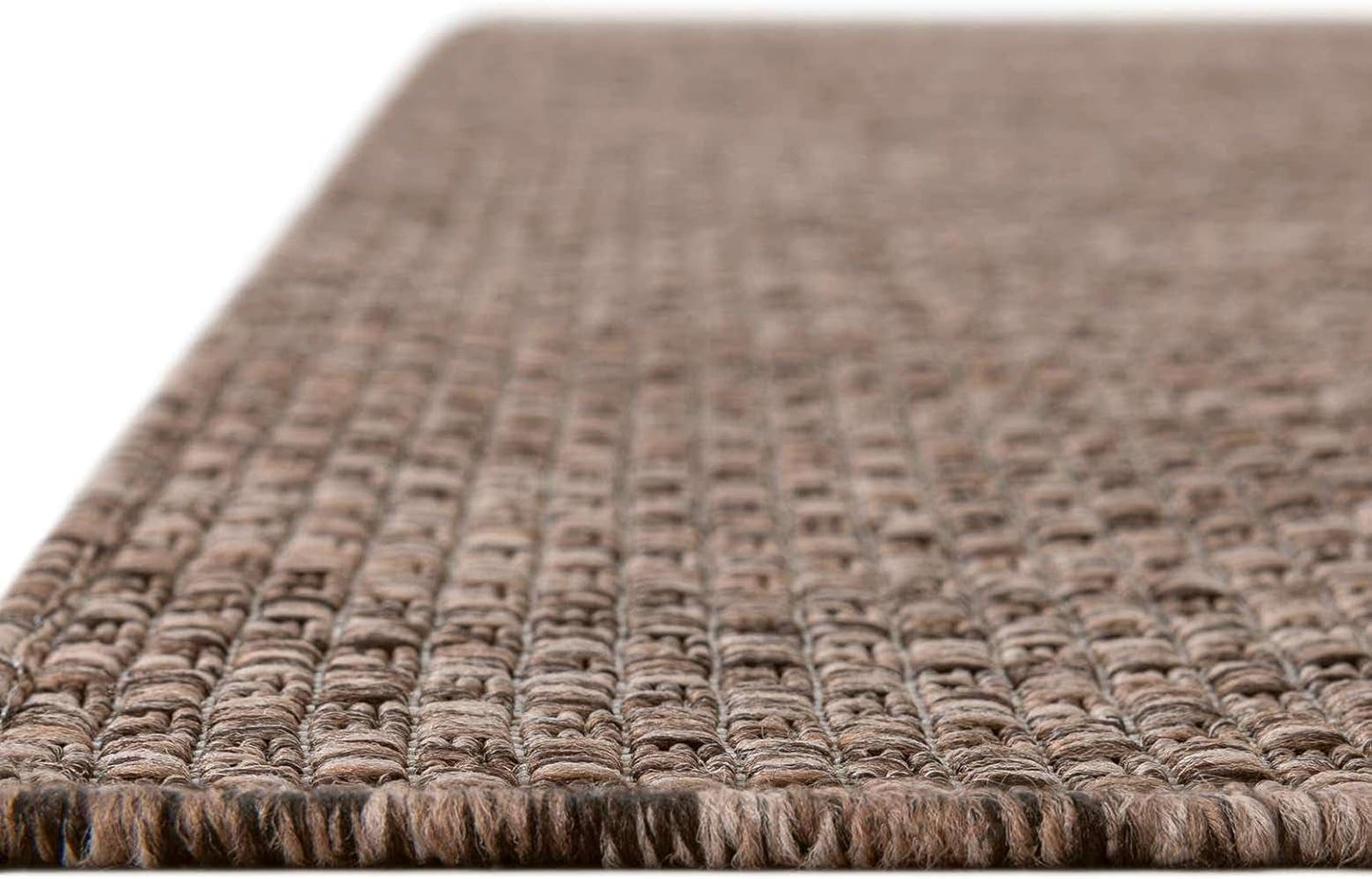 Unique Loom Outdoor Solid Collection Area Rug (3' x 5' 1" Rectangle Light Brown/Ivory)