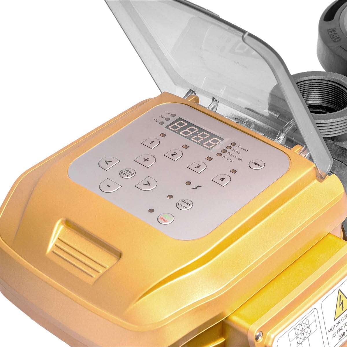 XtremepowerUS 1.5HP High Flow Variable Speed Pool Pump Intelligent Control Panel Swimming Pool Pump Inground w/ 2" Inch Fitting Adapter, 230V