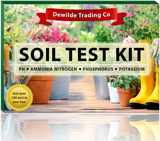 Soil Test Kit -140 Test- 2025 Updated- Testing PH Ammonia Nitrogen Phosphorus and Potassium - Tester for Your Vegetable Garden Lawn and Soil