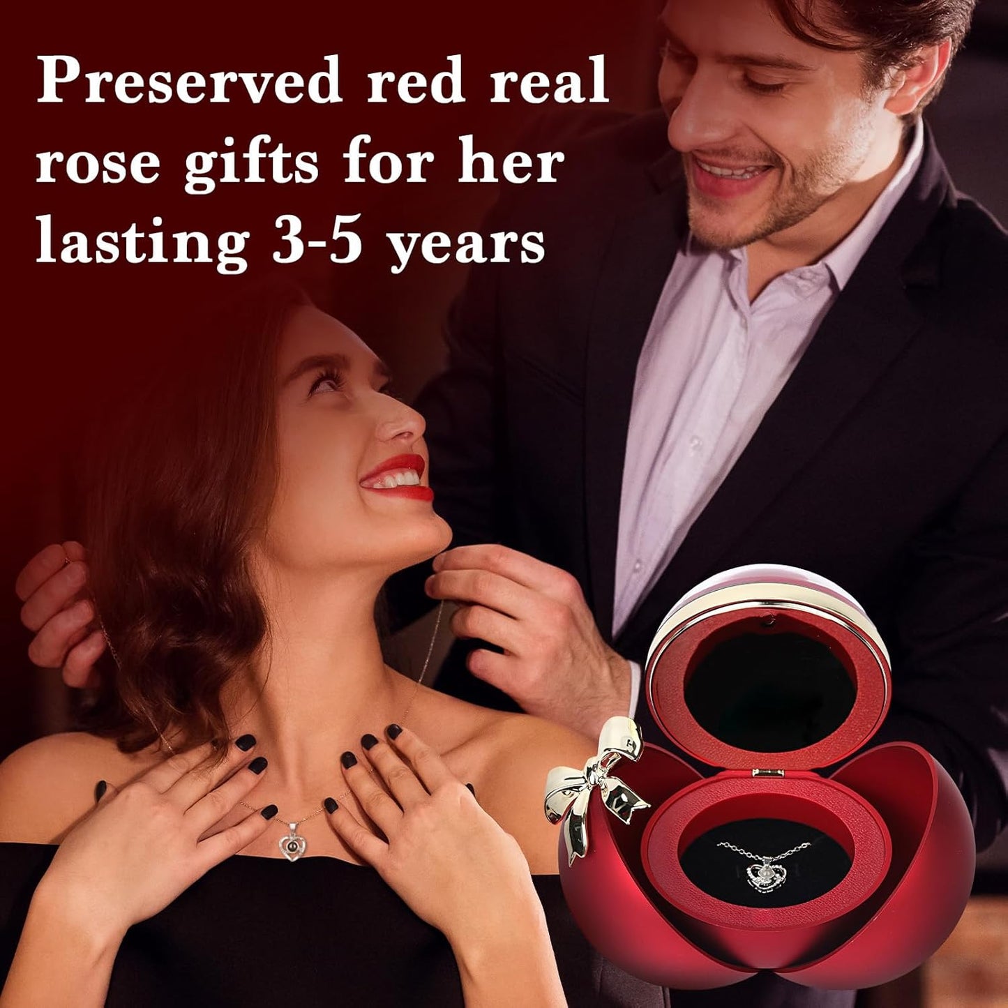 Preserved Red Real Rose-Eternal Flowers Rose Gifts for Mom Grandma Wife Girlfriend on Mothers Day Birthday Valentines Christmas Anniversary Romantic Gifts for Her with I Love You Romantic Gift (Pink)