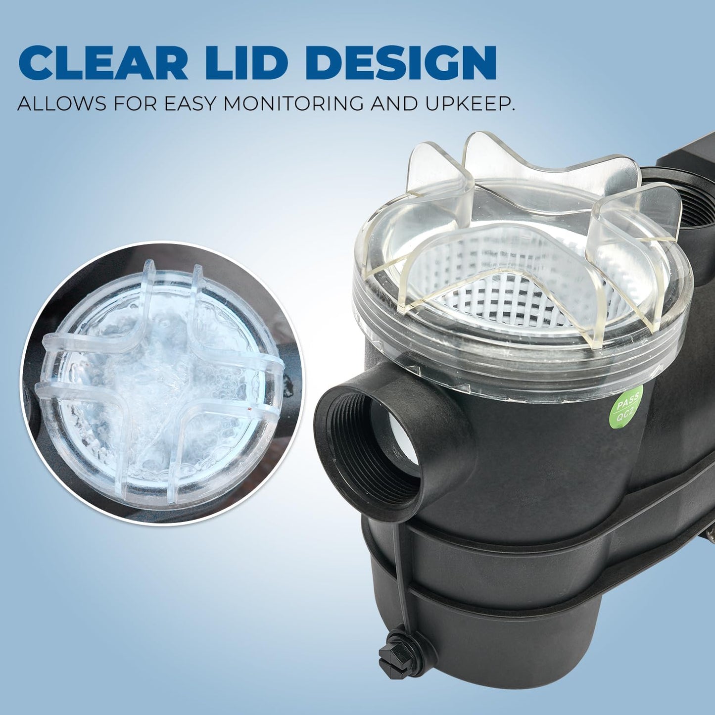 XtremepowerUS 3/4HP 2,400GPH High Flow Pond DIY Self Priming for Above Ground Swimming Pool Pump Strainer Basket 1.5" NPT