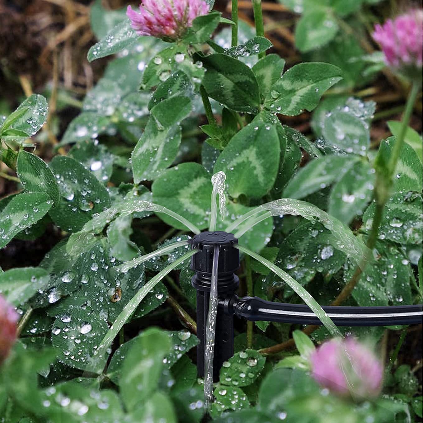 60 Piece of Drip Irrigation Emitters and Parts or Professional Irrigation Drippers and Drip Emitters or Sprinkler System Parts and Heads for 1/4 inch drip tubing