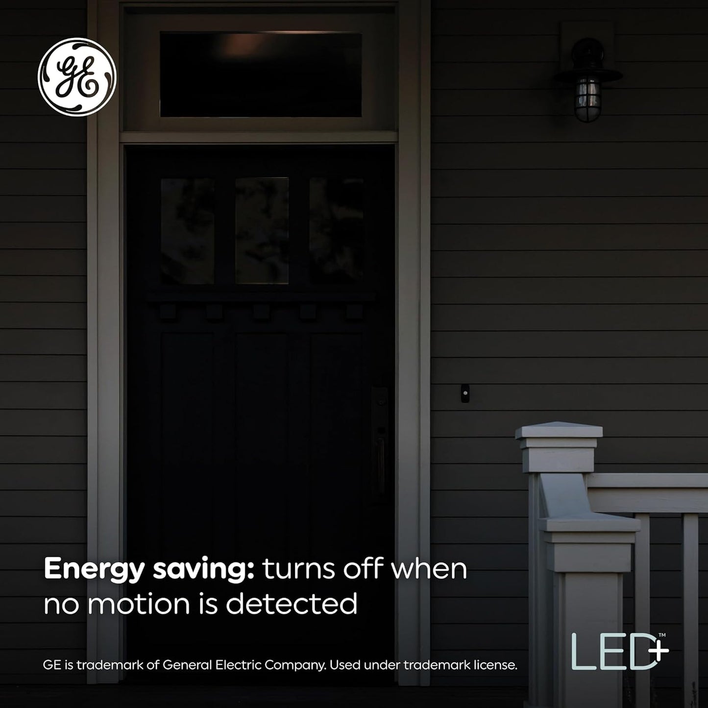 GE LED+ Motion Sensor LED Light Bulbs, 12W, Outdoor Security Lights, Daylight, A21 (2 Pack)