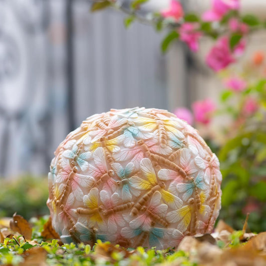 Garden Solar Dragonfly Globe Lights - Waterproof Multicolor Ball Lights for Yard, Pathway, Patio, Lawn Decor