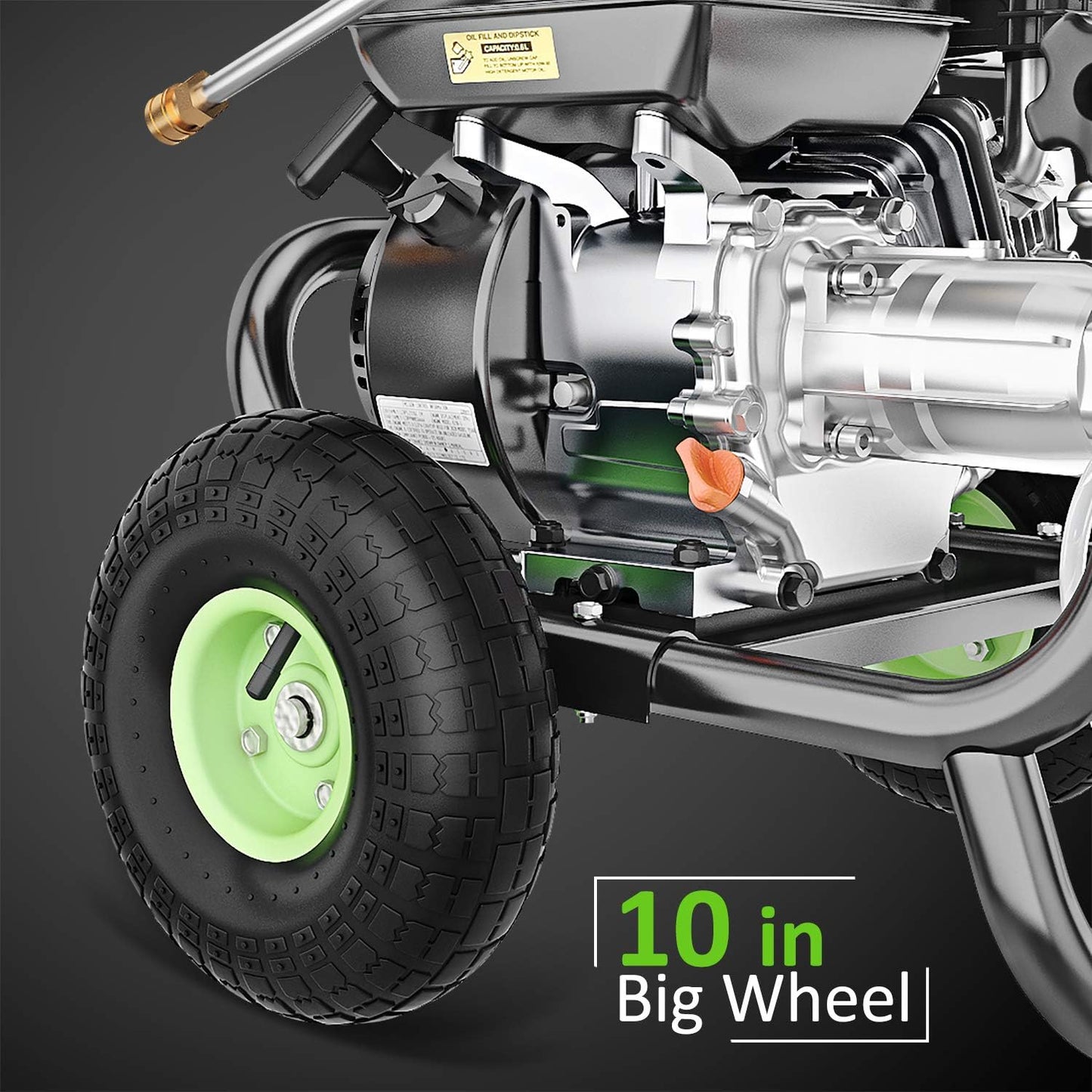 Gas Pressure Washer, 4200 PSI and 4.0 Max GPM Commercial Gas Power Washer, Spray Gun and Wand, 5 Nozzle Set, for Cars/Fences/Driveways/Homes/Patios/Furniture