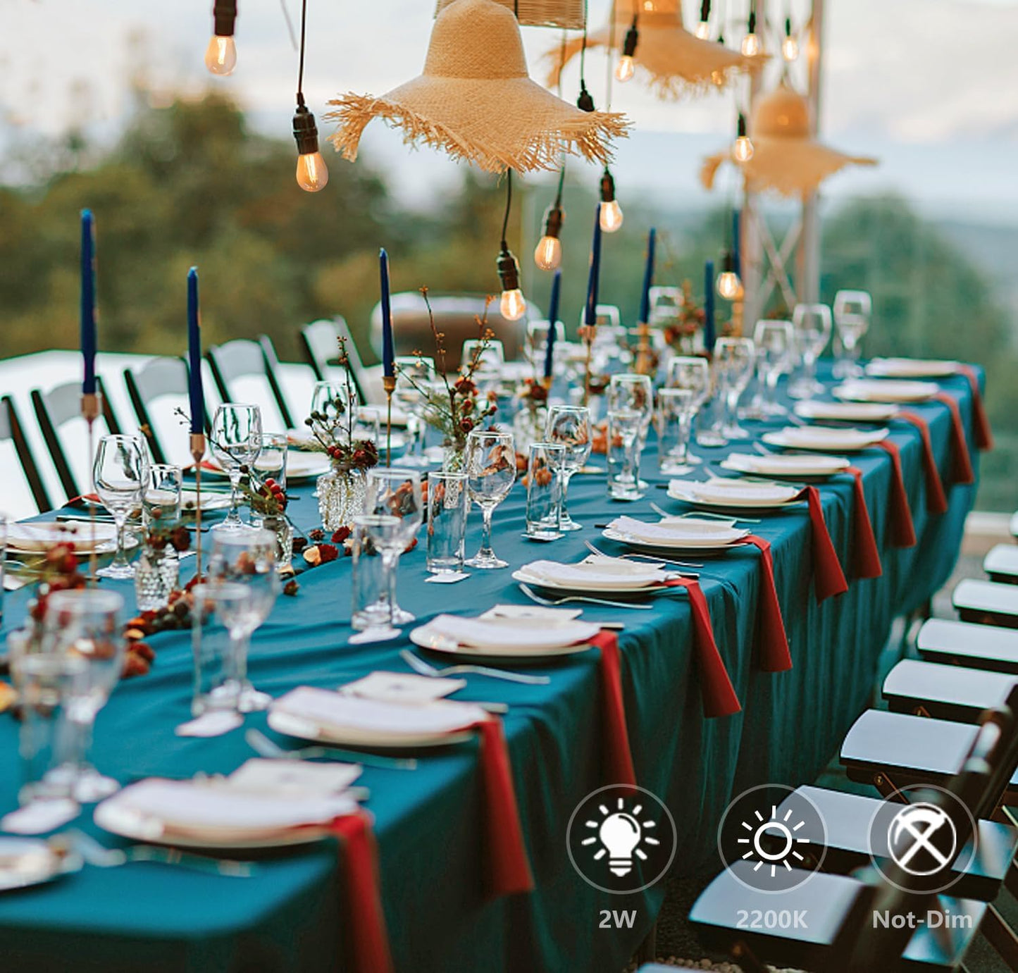 S14 Replacement LED Light Bulbs, Shatterproof & Waterproof 2W S14 Edison LED Bulbs, Outdoor String Lights, E26 Base Patio Lights, Warm White 2200K Plastic 150ML Non-Dimmable 15 Pack