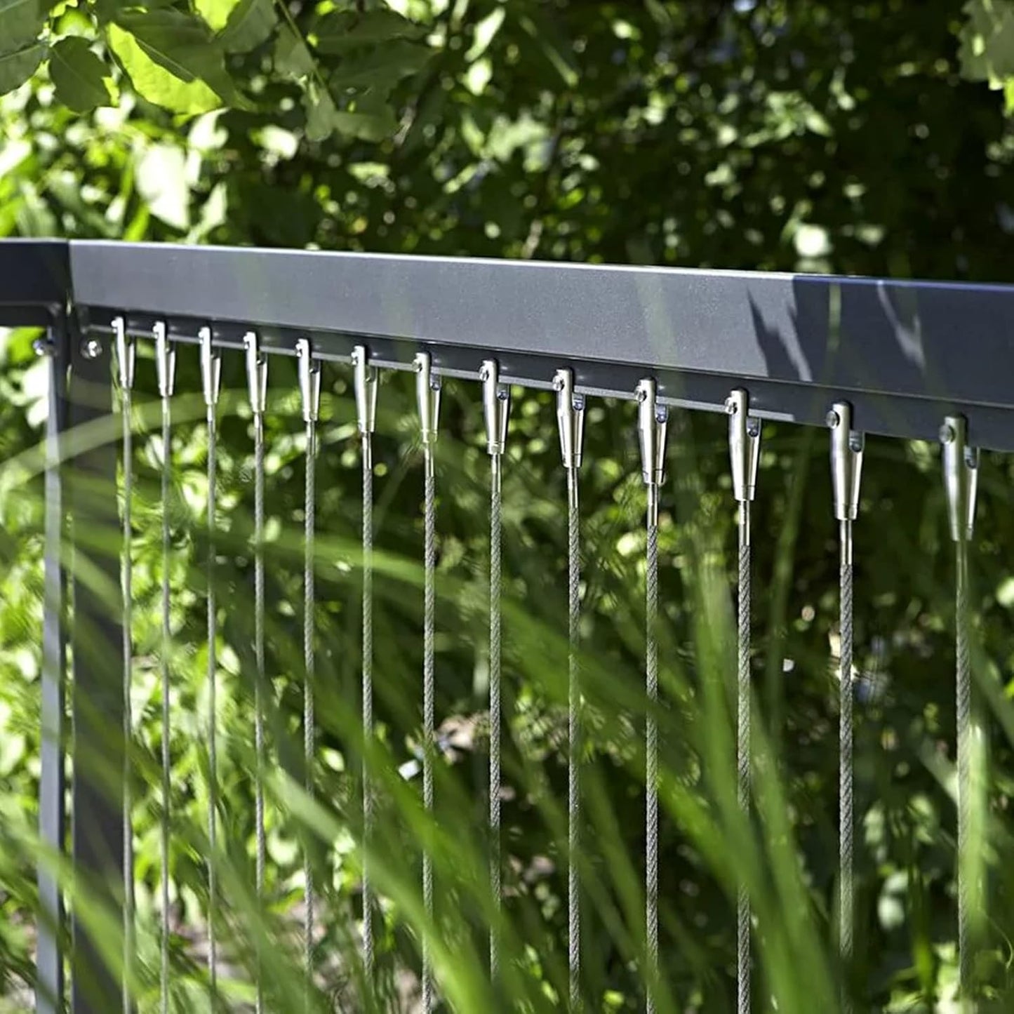 1/8 Inch 200 FT 316 Stainless Steel Wire Cable, 7x7 Inch Aircraft Cable, Wire Rope 100 PCS Strand Construction Braided with Crimping Sleeves, 660lbs/300kg Breaking Strength