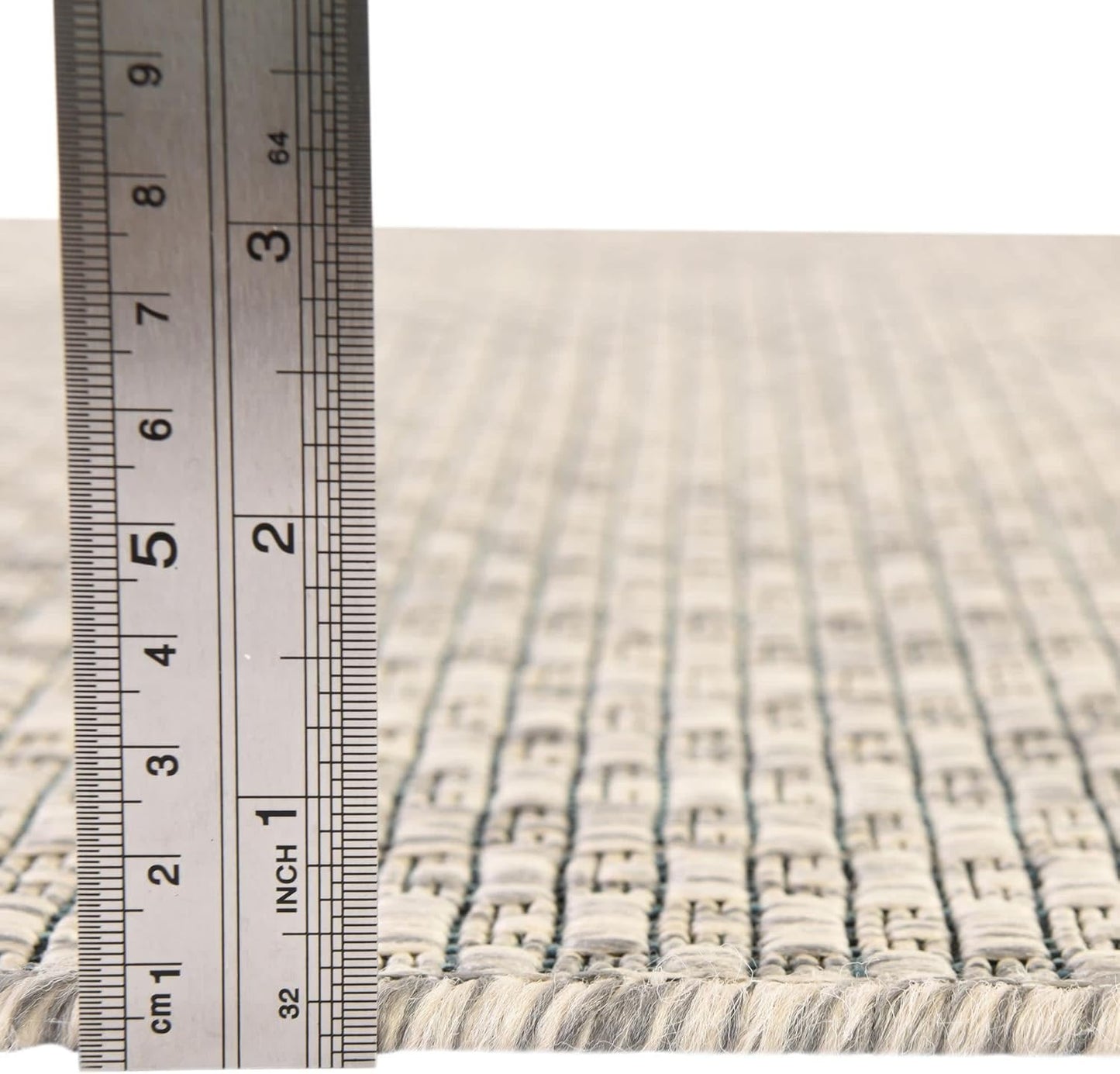 Unique Loom Collection Casual Transitional Solid Heathered Indoor/Outdoor Flatweave Area Rug (10' x 14' 1" Rectangle, Light Gray/Ivory)