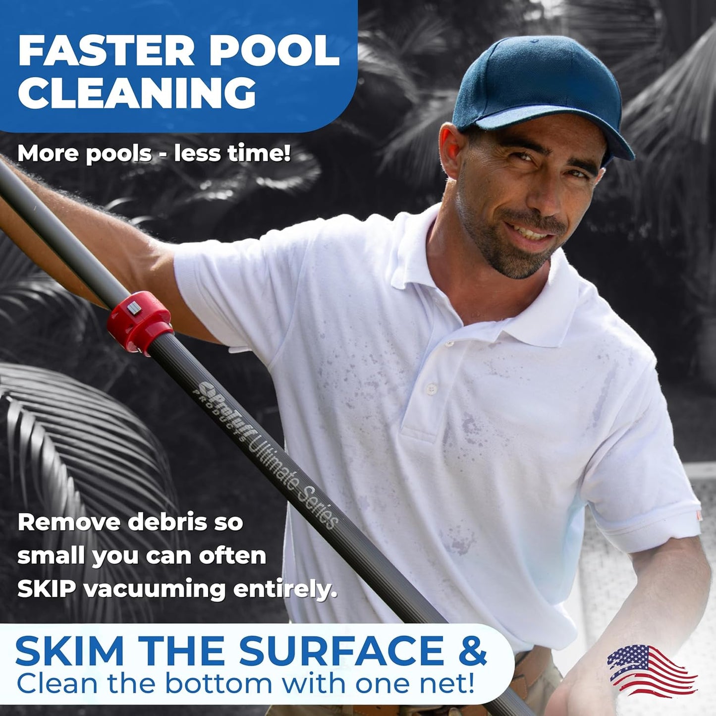 ProTuff 13" Silt Net Pool Skimmers for PROS – 6 Pack – “490 Promise” Unlimited, Unconditional Replacement – Ultra-Durable Ultra-Fine Net for Silt – Heavy-Duty Aluminum Frame & EZ-Clip Pole Attachment