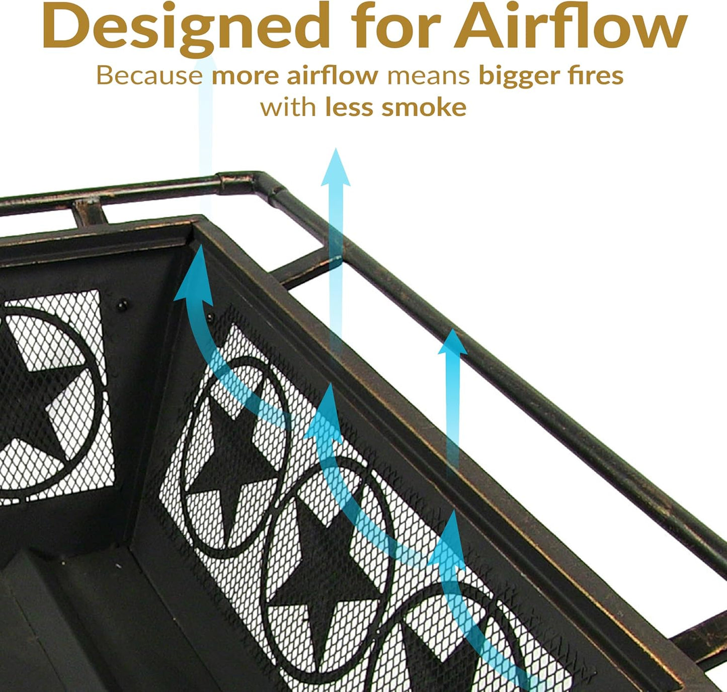 Sunnydaze Northern Galaxy 32-Inch Outdoor Fire Pit with Grill Grate, Spark Screen, and Poker - Heavy-Duty Wood-Burning Fire Pit for Outside