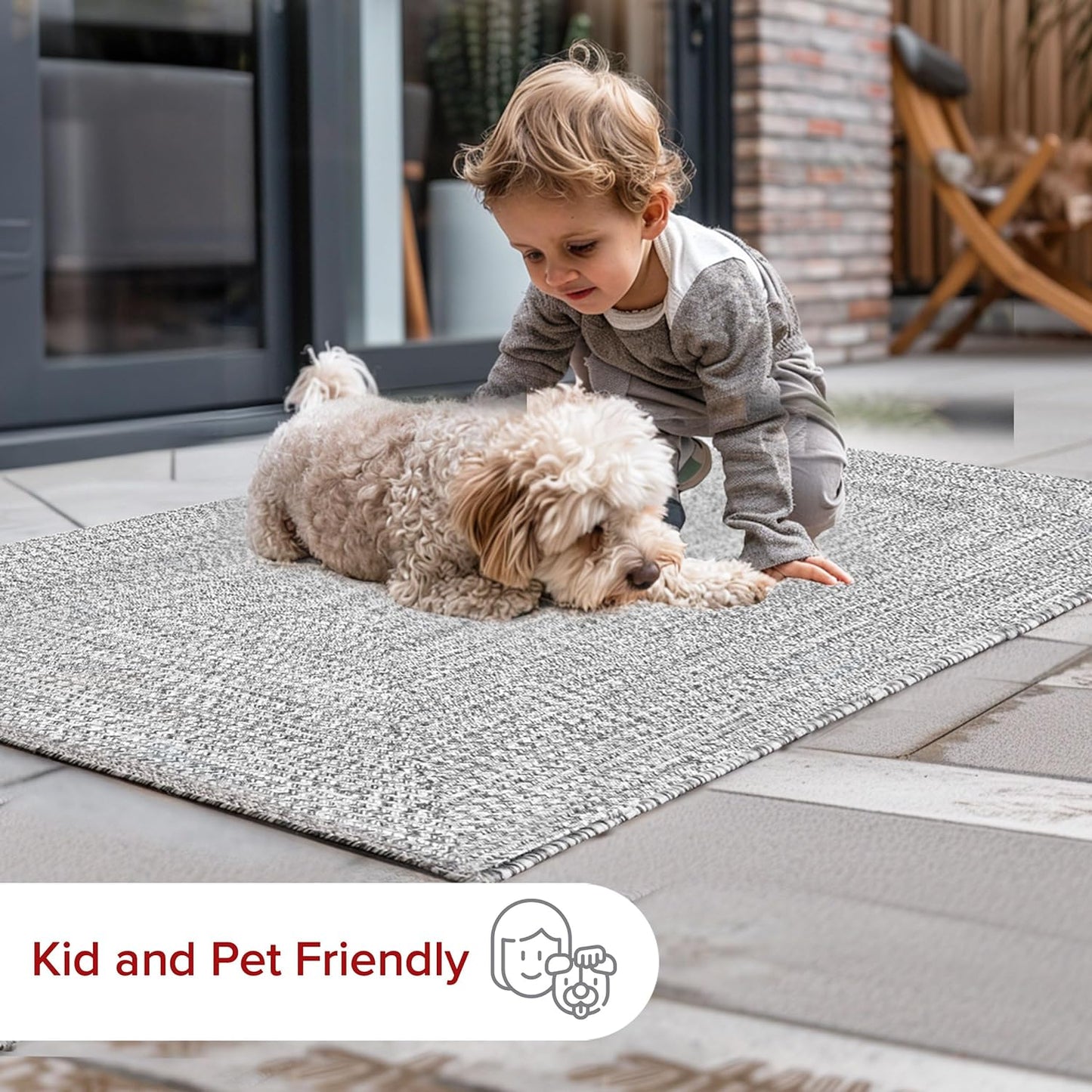 nuLOOM 2' x 10' Solid Hand Braided Indoor/Outdoor Area Rug, Pet-Friendly, High Traffic, Weather Resistant, for Patio, Balcony, Bedroom, Living, Dining Room, Wynn Salt and Pepper