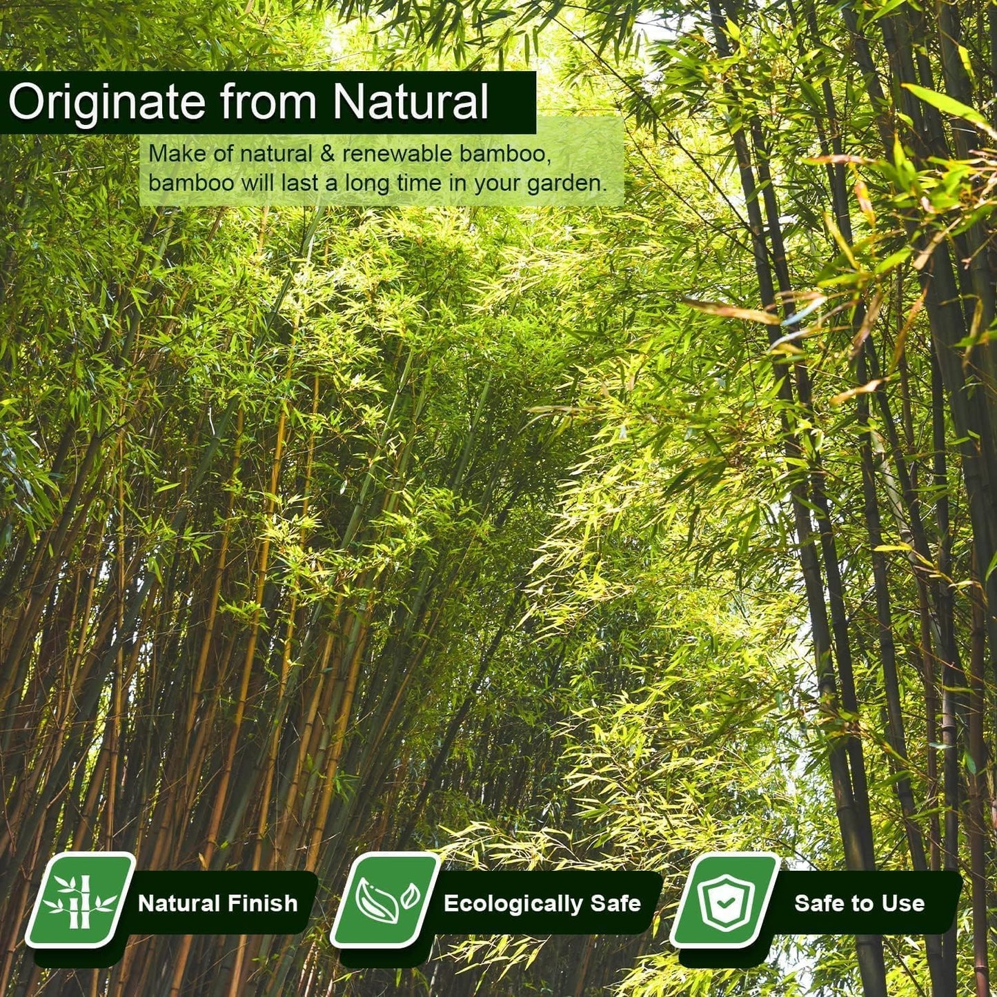 1/2" D 4 Feet Bamboo Stakes 50 Pack, Thicker Heavy-Duty Plant Stakes, Natural Garden Stakes for Bean, Tomato, Bean, Flowers,Trees Potted and Climbing Plant Support