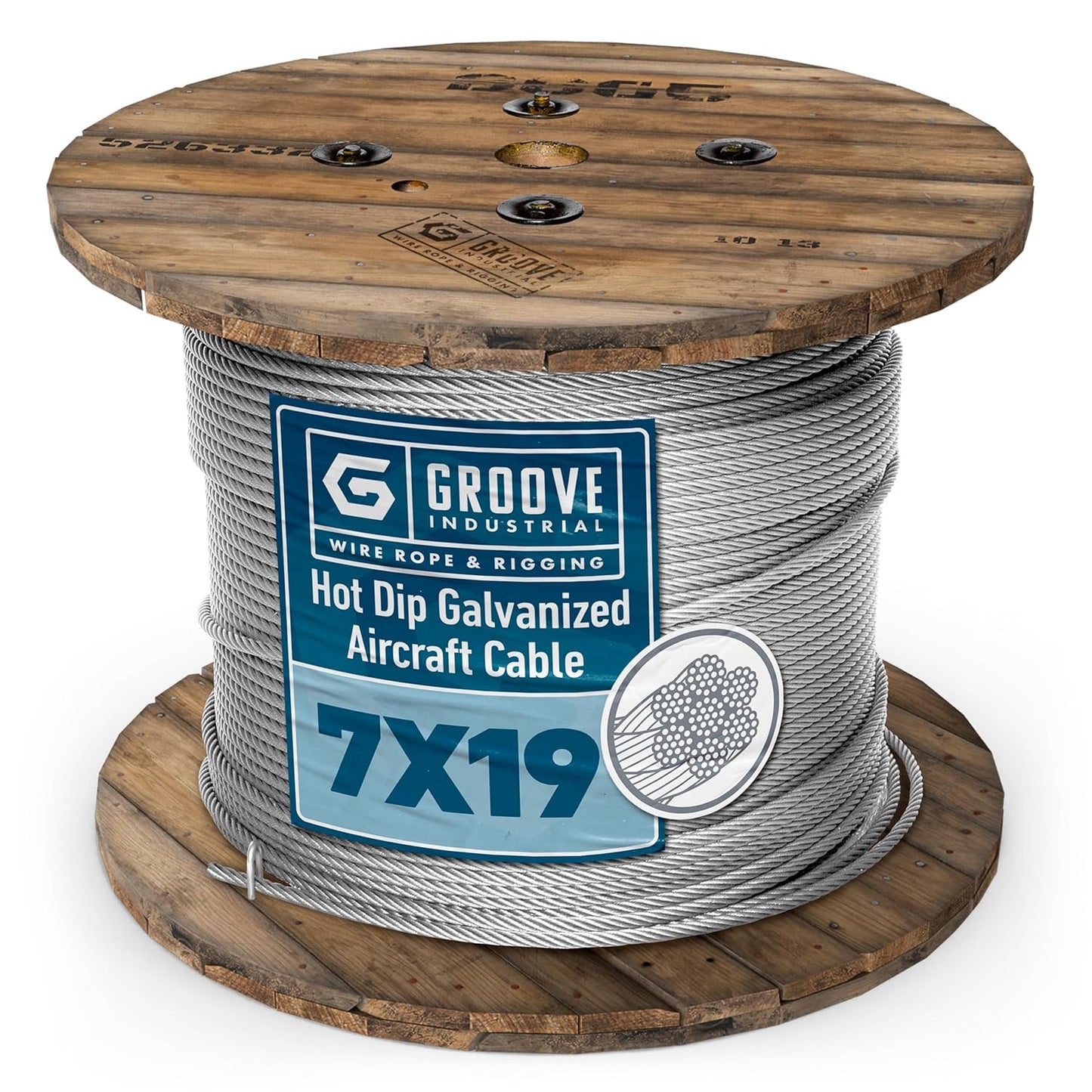 5/16’’ 7x19 Hot Dip Galvanized Aircraft Cable – Steel Wire Rope - 450 Feet
