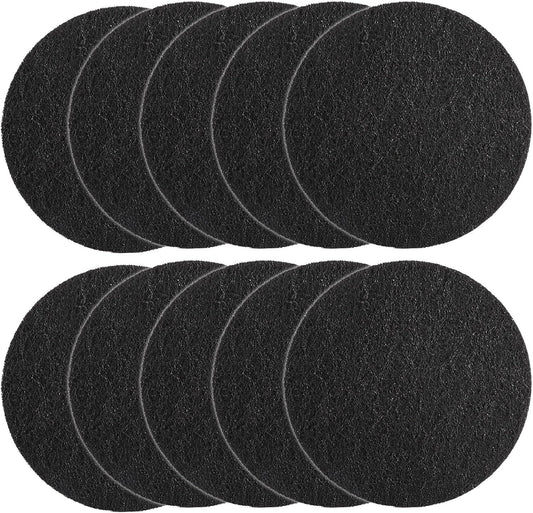 Charcoal Filters for Kitchen Compost Bin, 10 Pack Compost Filters for Countertop Bin Pail Replacement, Activated Charcoal Home Bucket Refill Sets, Round 6.7 Inch