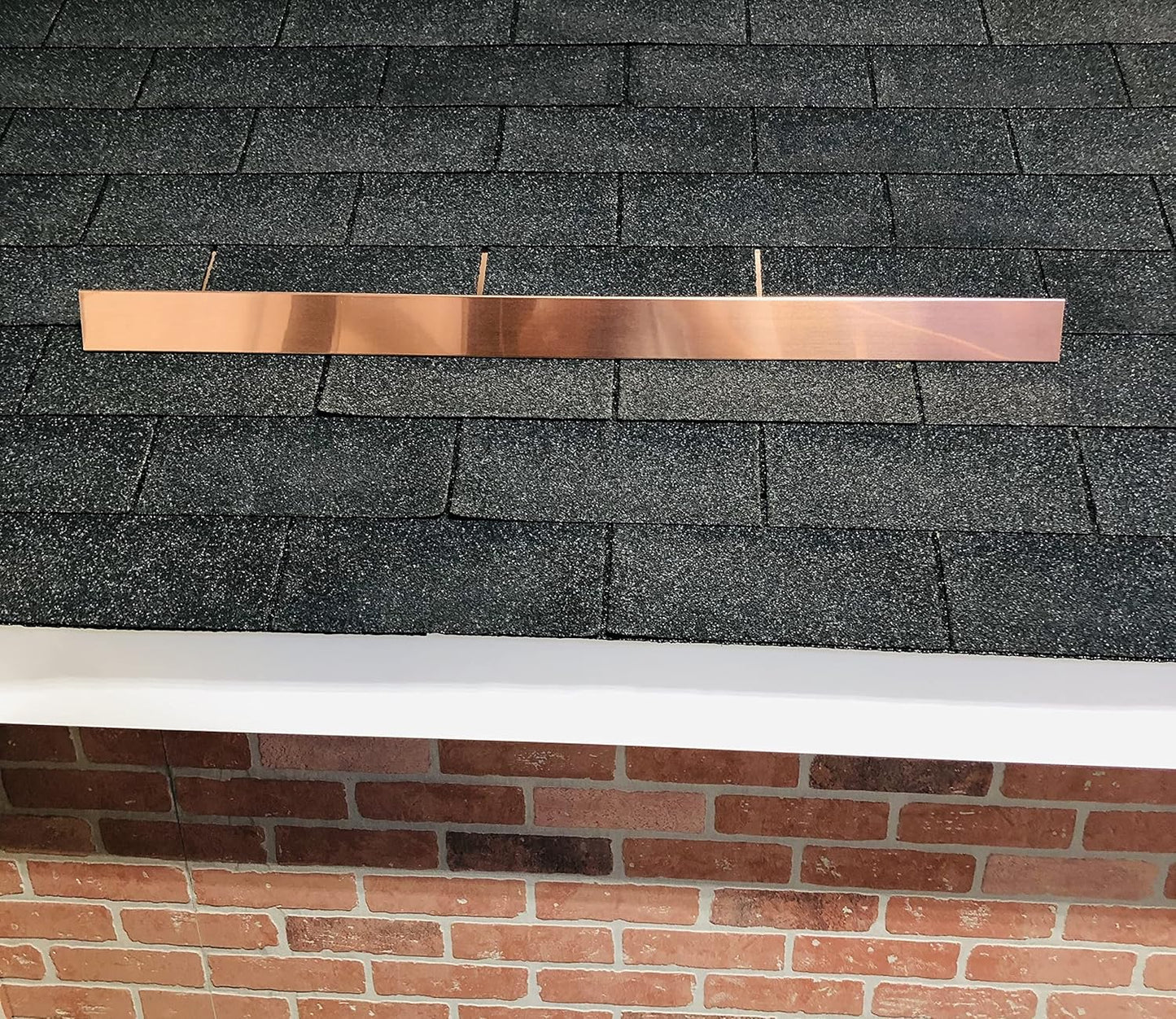 EAGLE 1- Shingle Roof Rain Diverter 40 Inches Long- 26 Gauge Material- Easy to Install- Includes Stainless Steel Nails (3, Real Copper)